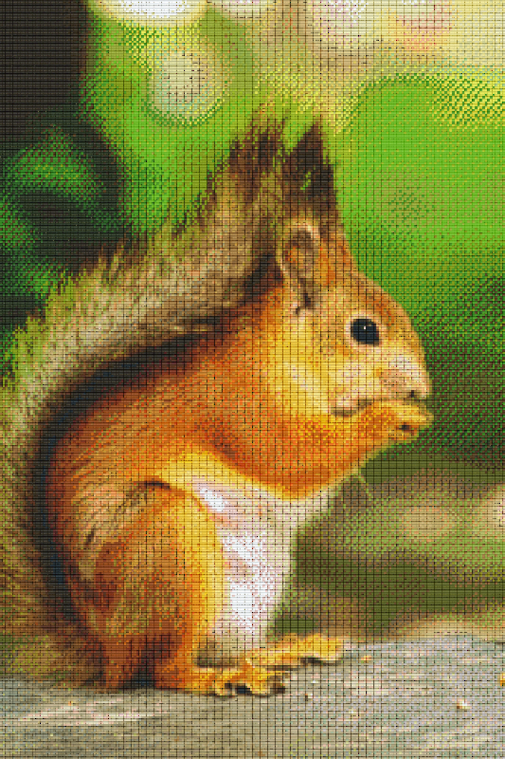 Squirrel Thirty [30] Baseplate PixelHobby Mini-mosaic Art Kit image 0